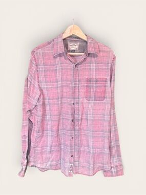 Soft Pink Plaid Button-Down Shirt by Teddy Smith